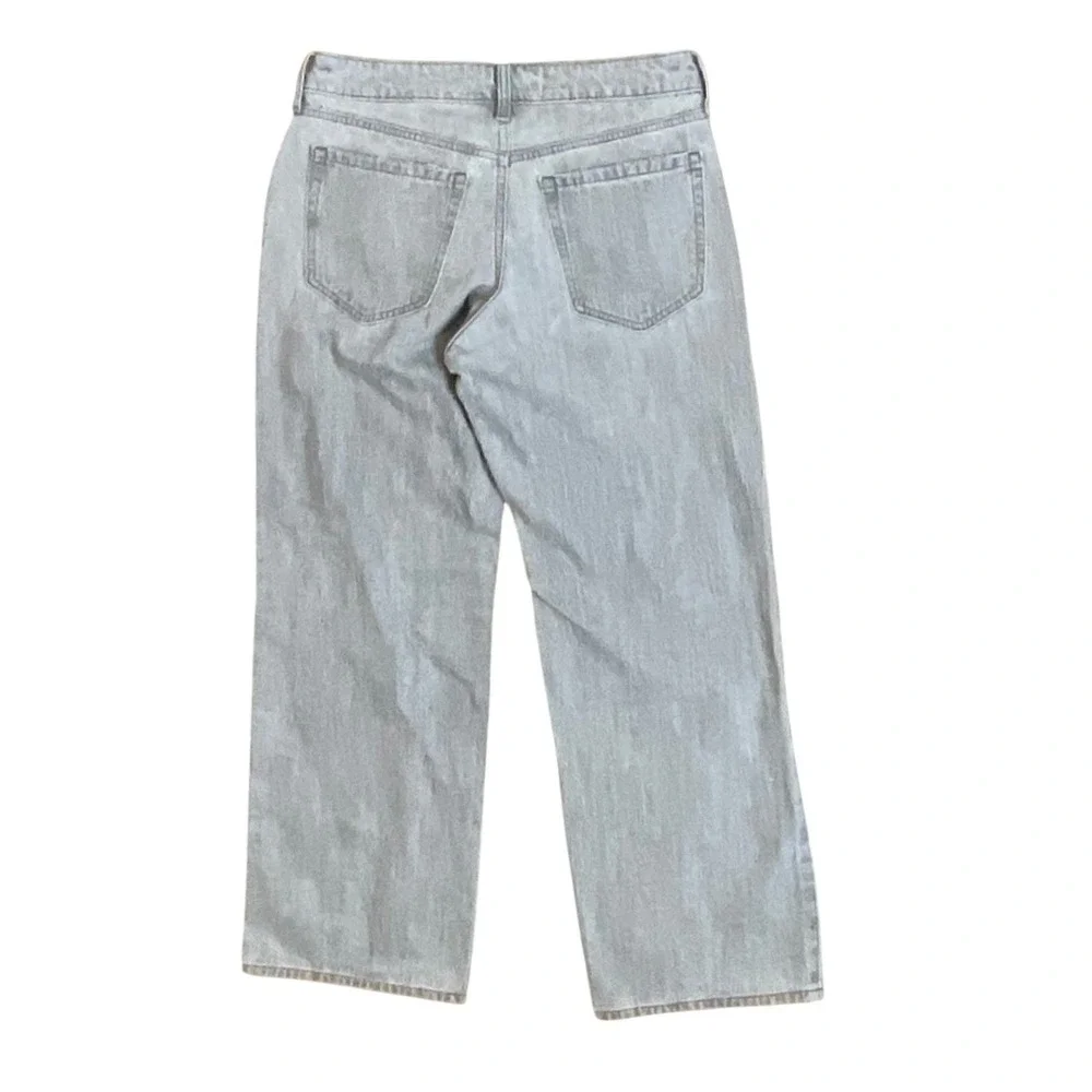 Hollister Low-Rise Baggy Jeans Womens 6R W28 Grey Wide Leg Denim Pants